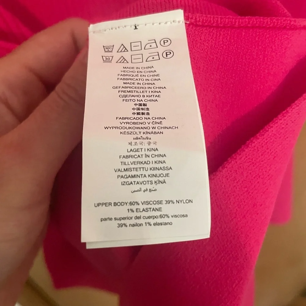 NWT Michael Kors Barbiecore Pink Preppy Bodycon Dress Size S.